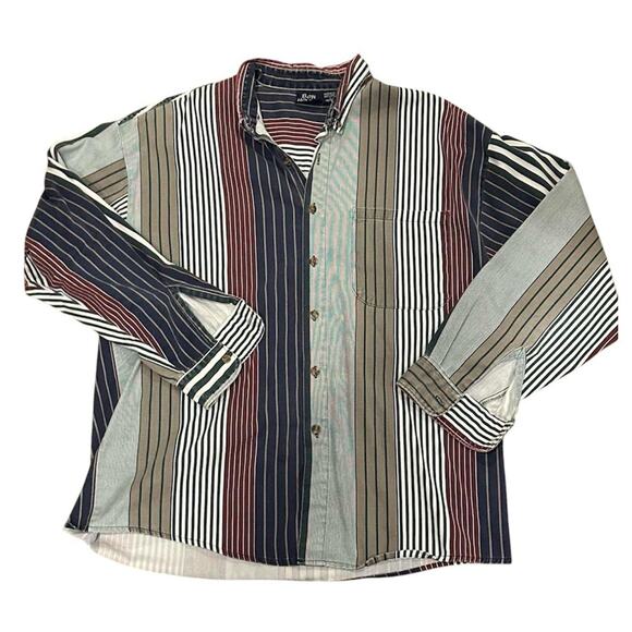 90s multi coloured striped long sleeved - Picture 1 of 5